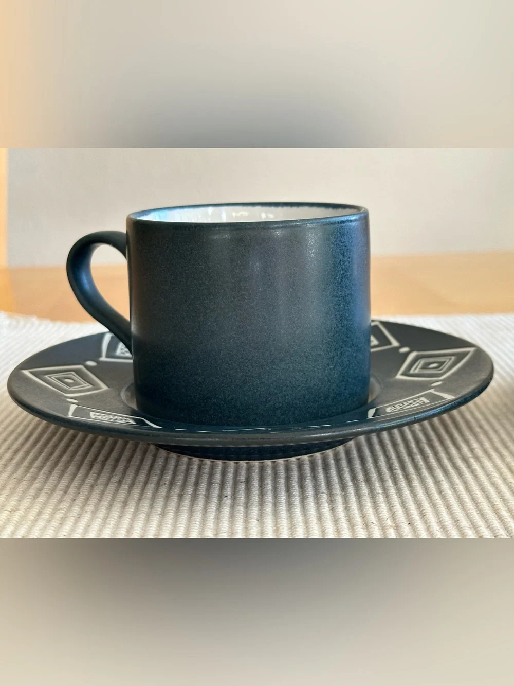 Vintage Pottery Barn Bongo Blue Mug & Saucer Set – Made in Japan